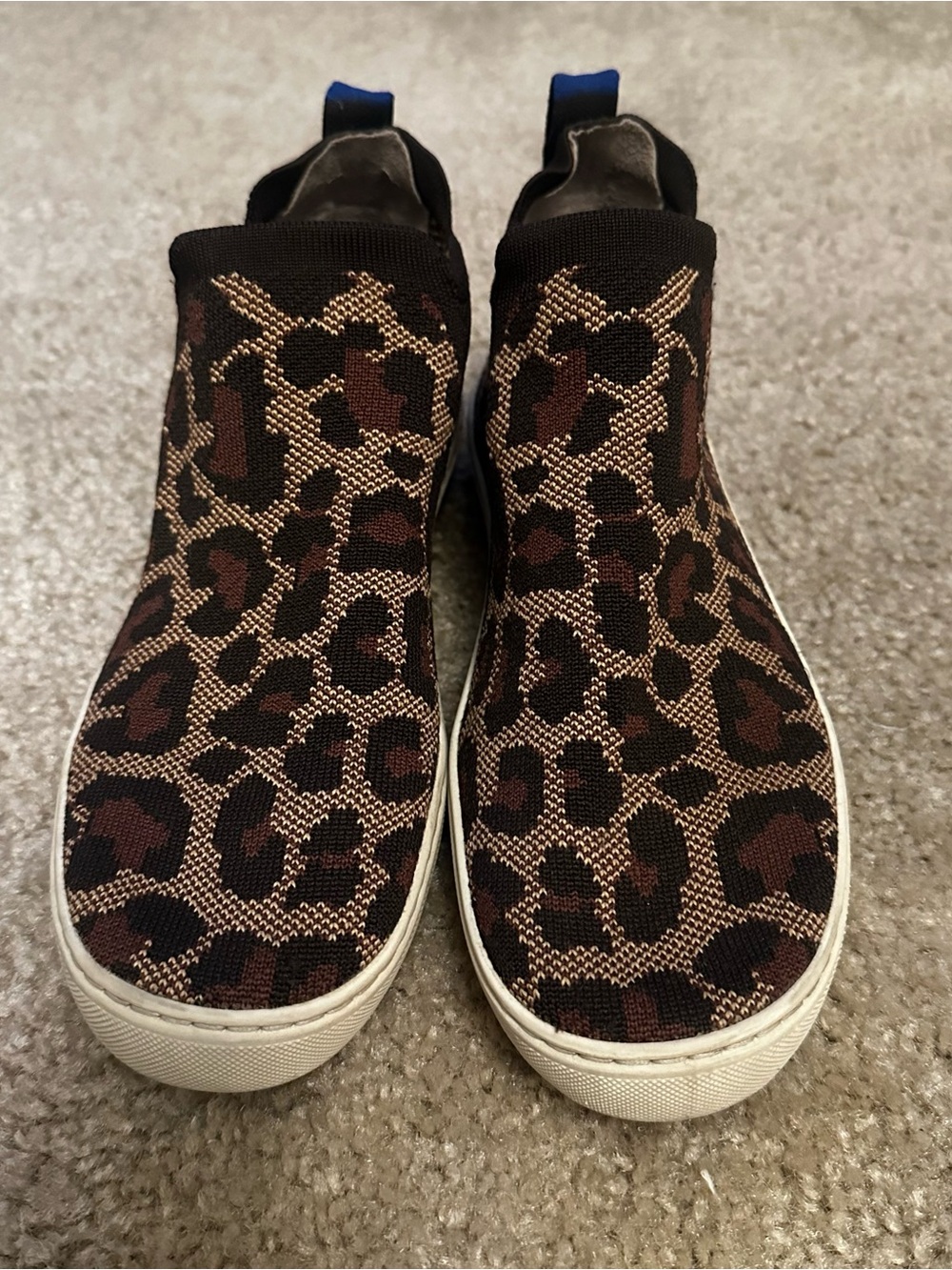 Rothy's Women’s 8 The Chelsea Leopard Wildcat Knit Hi Top Sneaker Boot Shoes - Picture 3 of 9